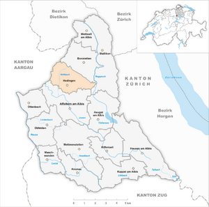 Karte Gemeinde Hedingen 2007