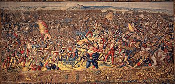 La batalla de Pavía, tapiz basado en una pintura de Bernard van Orley