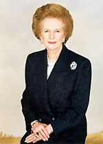 Photographic portrait of Margaret Thatcher