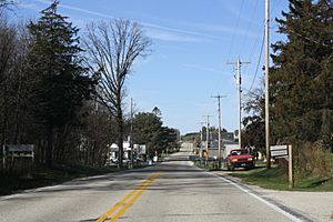 Looking west in downtown New Prospect