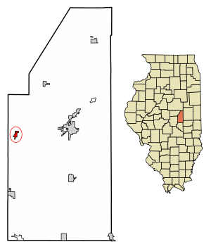 Location of Cisco in Piatt County, Illinois.
