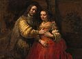 Rembrandt Harmensz. van Rijn - Portret van een paar als Oud-Testamentische figuren, genaamd 'Het Joodse bruidje' - Google Art Project