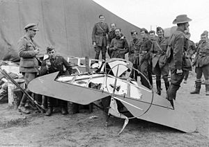 The remains of Baron von Richthofen's Fokker Dr.I triplane at the aerodrome of No. 3 Squadron of the Australian Flying Corps at Bertangles, Somme, Picardie (France) (12320837743)