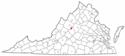 Location of Sherando, Virginia