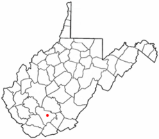 Location of MacArthur, West Virginia