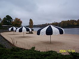 Black and white beach umbrellas.JPG