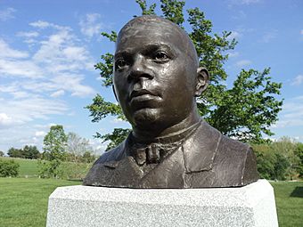 Booker T Washington bust Booker T Washington National Monument.JPG