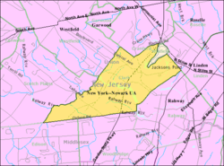 Census Bureau map of Clark, New Jersey