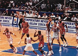 Chicago Bulls - New Jersey Nets match on March 28, 1991