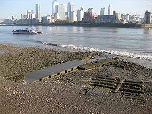 Culverted mouth of the Earl's Sluice at Deptford Wharf