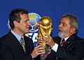 Dunga & Lula at announcement of Brazil as 2014 FIFA World Cup host 2007-10-30