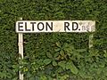 Elton Road Name Sign