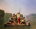 George Caleb Bingham Lighter Relieving the Steamboat Aground