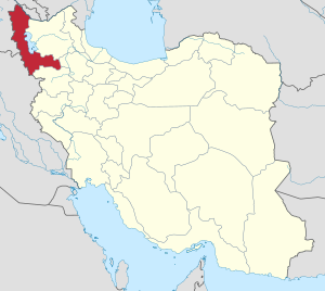 Location of West Azerbaijan province in Iran