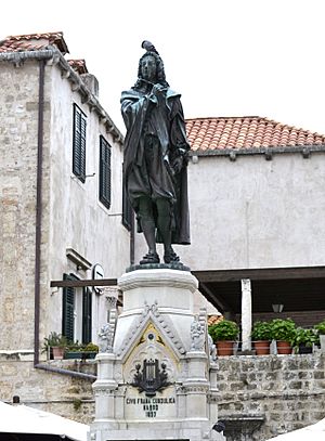 Ivan Gundulić - monument in Dubrovnik