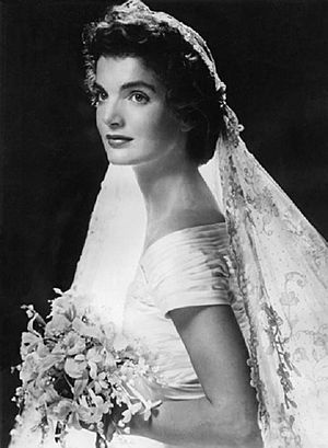 Jackie Kennedy on her wedding day,Rhode Island,September 12, 1953