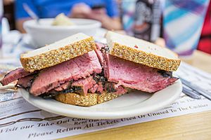 Katz's Pastrami - Smoked to juicy perfection and hand carved to your specifications (9379691603).jpg