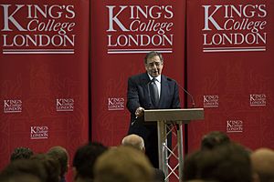 Leon Panetta speaks at King's College London