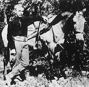 Leonard Wood with horse