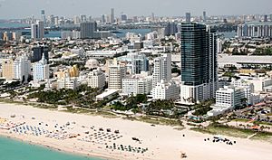 Southern portion of Miami Beach with downtown Miami in background (2006)
