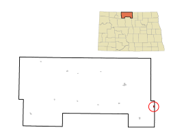 Location of Overly, North Dakota