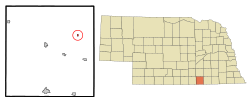 Location of Oak, Nebraska