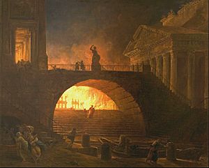 Robert, Hubert - Incendie à Rome -