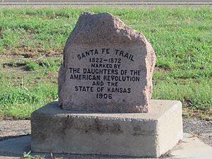 Santa Fe Trail marker in Coolidge, KS IMG 5820