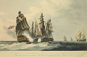 Sir Samuel Hood’s engagement with the French Squadron off Rochefort, Septr. 25, 1806