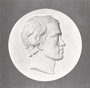 Thomas Carlyle in 1851. Medallion modeled by Thomas Woolner