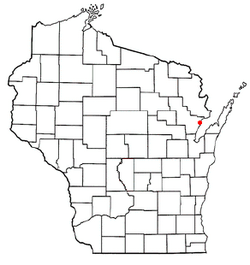 Location of Oconto (town), Wisconsin