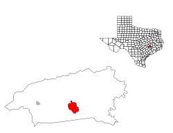 Location of Brenham, Texas