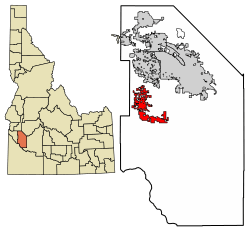 Location of Kuna in Ada County, Idaho