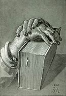 Dürer, Albrecht - Hand Study with Bible - 1506