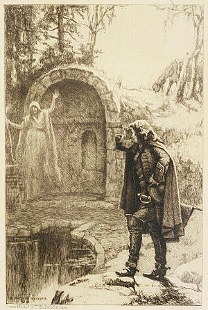 Edgar Ravenswood and apparition of Blind Alice, Henry Macbeth-Raeburn, 1892