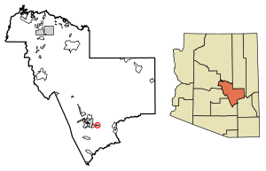 Location of Cutter in Gila County, Arizona.
