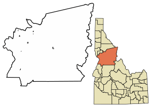 Location of Ferdinand in Idaho County, Idaho.