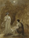Lysander declaring his passion to Helena (Smirke, c. 1820-1825)