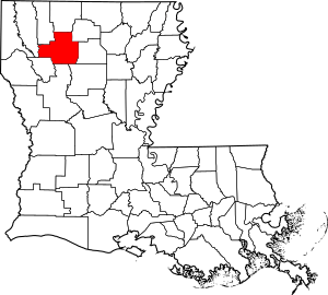 Map of Louisiana highlighting Bienville Parish