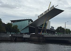 Melbourne Exhibition Centre viewed from the Yarra River