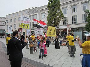 SISI protesters in Cardiff, Wales - 2013-09-21