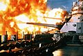 USS New Jersey firing in Beirut, 1984