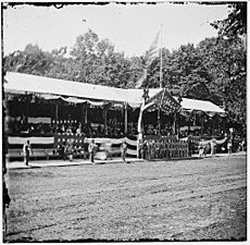 Washington, District of Columbia. The grand review of the Army. Presidential reviewing stand with guests and guard LOC cwpb.02791