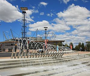 Water fountain olympic park new south wales