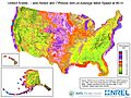 Wind power potential map