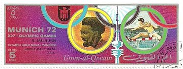 1972 stamp of Umm al-Quwain Rod Milburn
