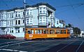 1987 SF Historic Trolley Festival - Milano 1834 turning into Noe St wye from 17th St