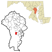 Location of Riva, Maryland