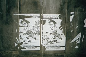 Anti Saakashvili poster in Tbilis Georgia 2006
