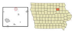 Location of Frederika, Iowa